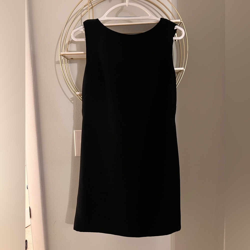 Banana Republic little black dress cowl-back sheath